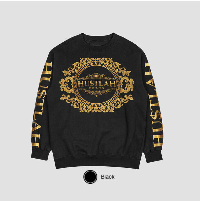 HU$TLAH PRINTS Luxury Crew Neck